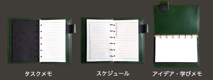 システム手帳は使い方はいろいろあります。